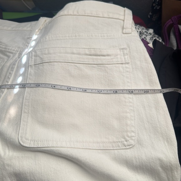 Madewell white The Perfect Vintage Wide-Leg Crop Jean 31p Patch Pocket - Picture 3 of 10